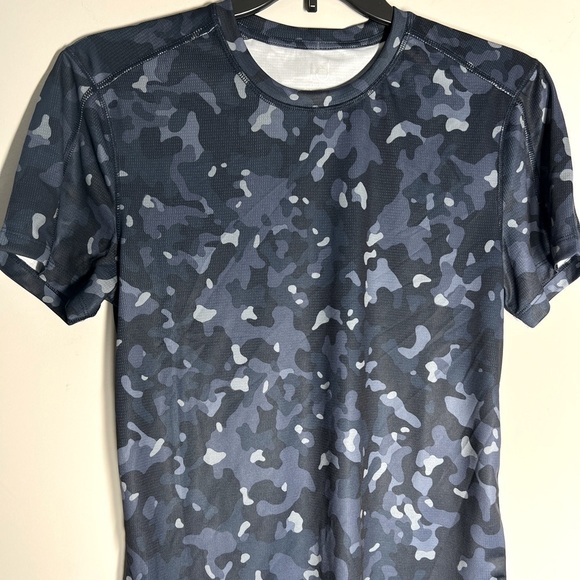 Id Ideology Mens Mens Birdseye Printed Training T-Shirt, MultiColor, small blue - Picture 4 of 4